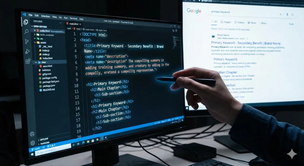 man coding on laptop