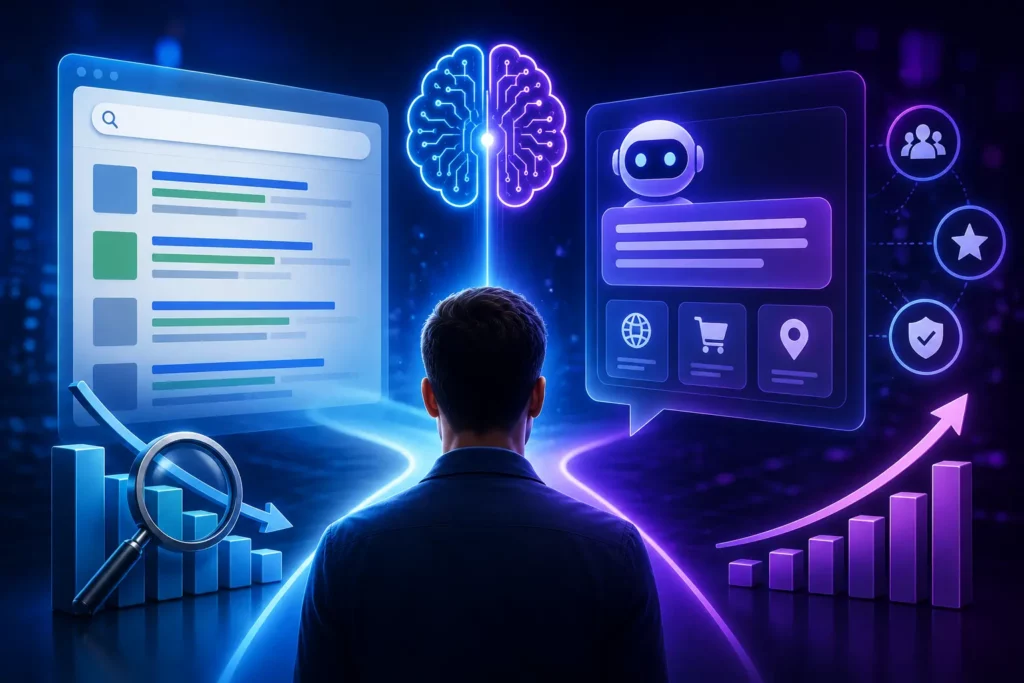 AI image that show the impact of AI on SEO